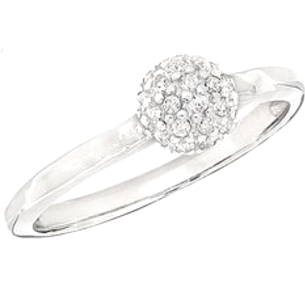 💥Silpada Disco Lights Pave CZ R2820 Sterling Silver Ring Size 9 Rare 💥
